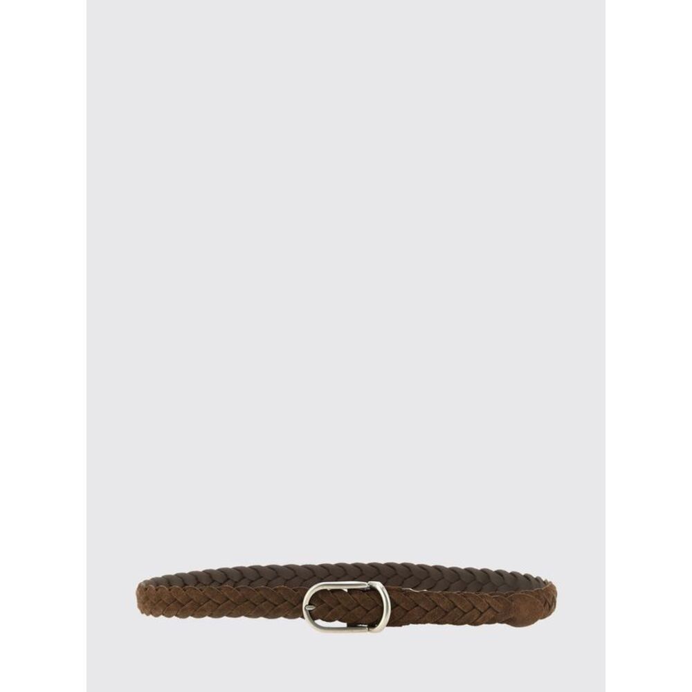 Brunello Cucinelli Men Brunello Cucinelli Soft Suede Calfskin Leather Belt